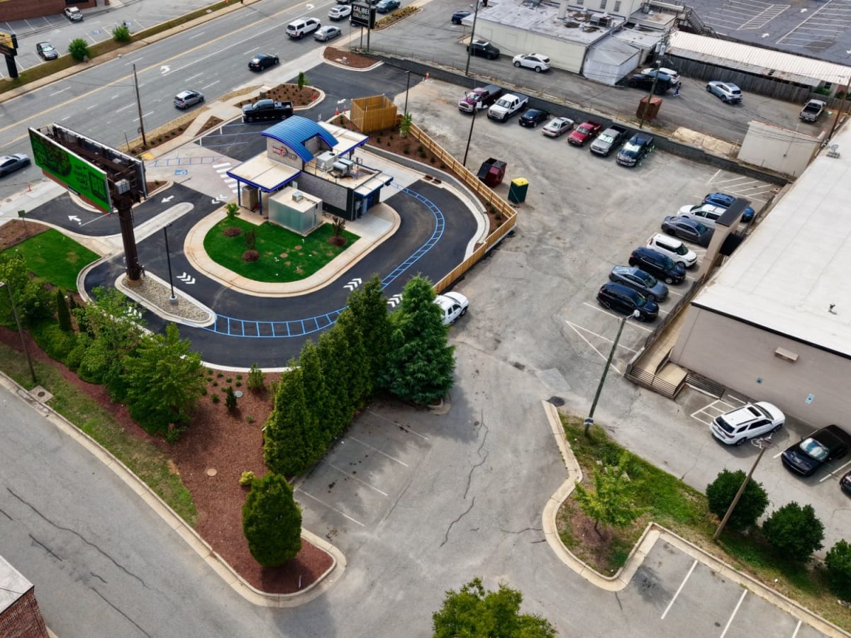 7 Brew Greensboro construction progress, July 9, 2026