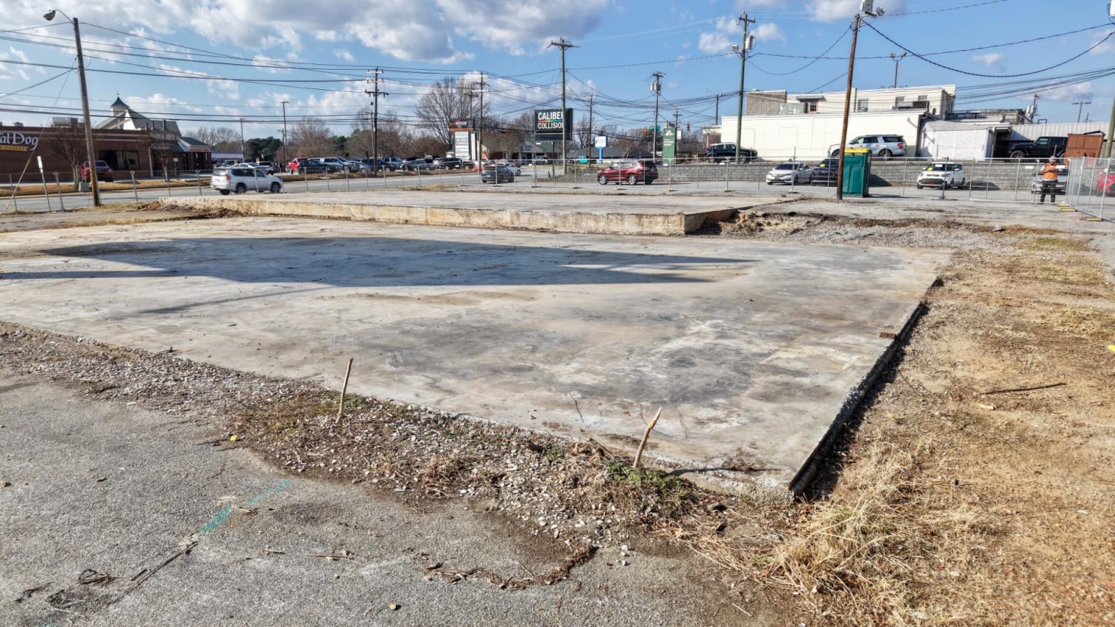 Early site conditions at 7 Brew Greensboro