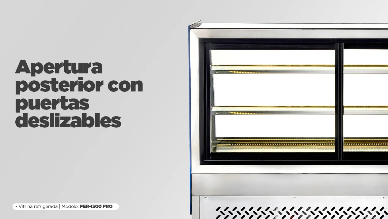 Detalle interior vitrina refrigerada