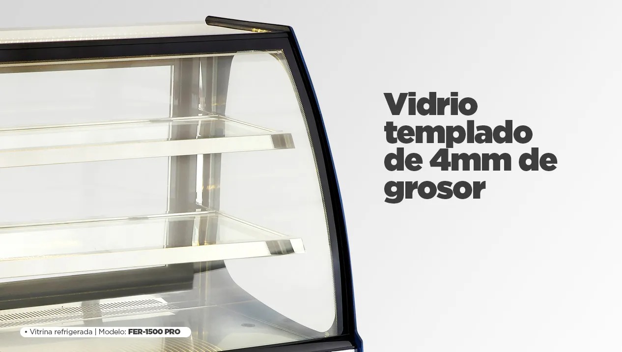 Vista trasera vitrina refrigerada