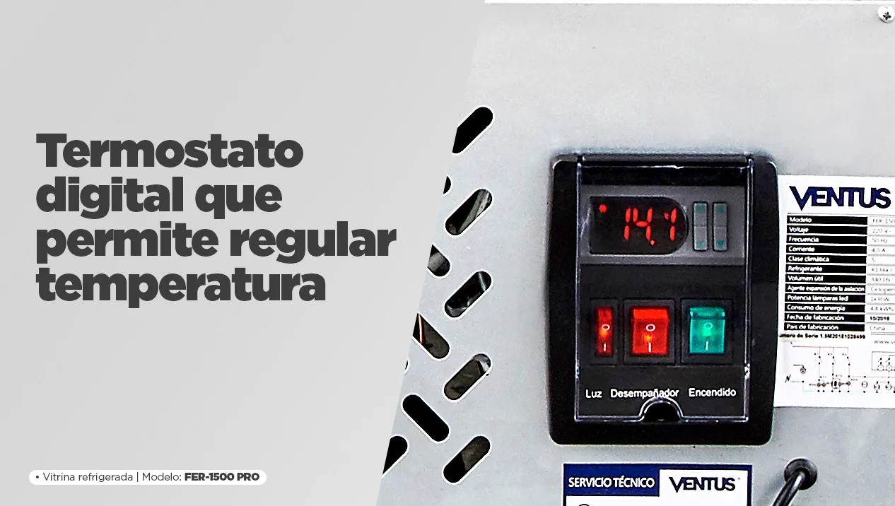 Vista lateral vitrina refrigerada