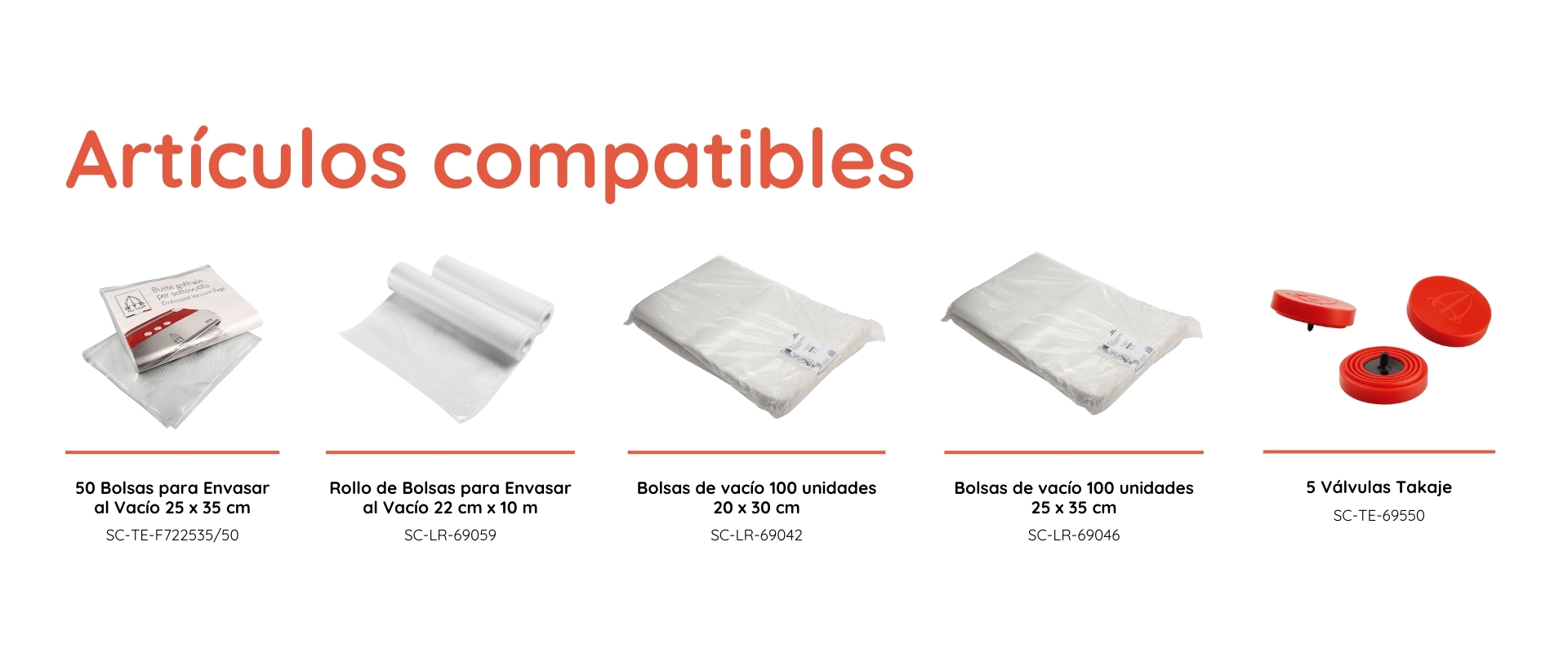 Accesorios opcionales compatibles para buffet