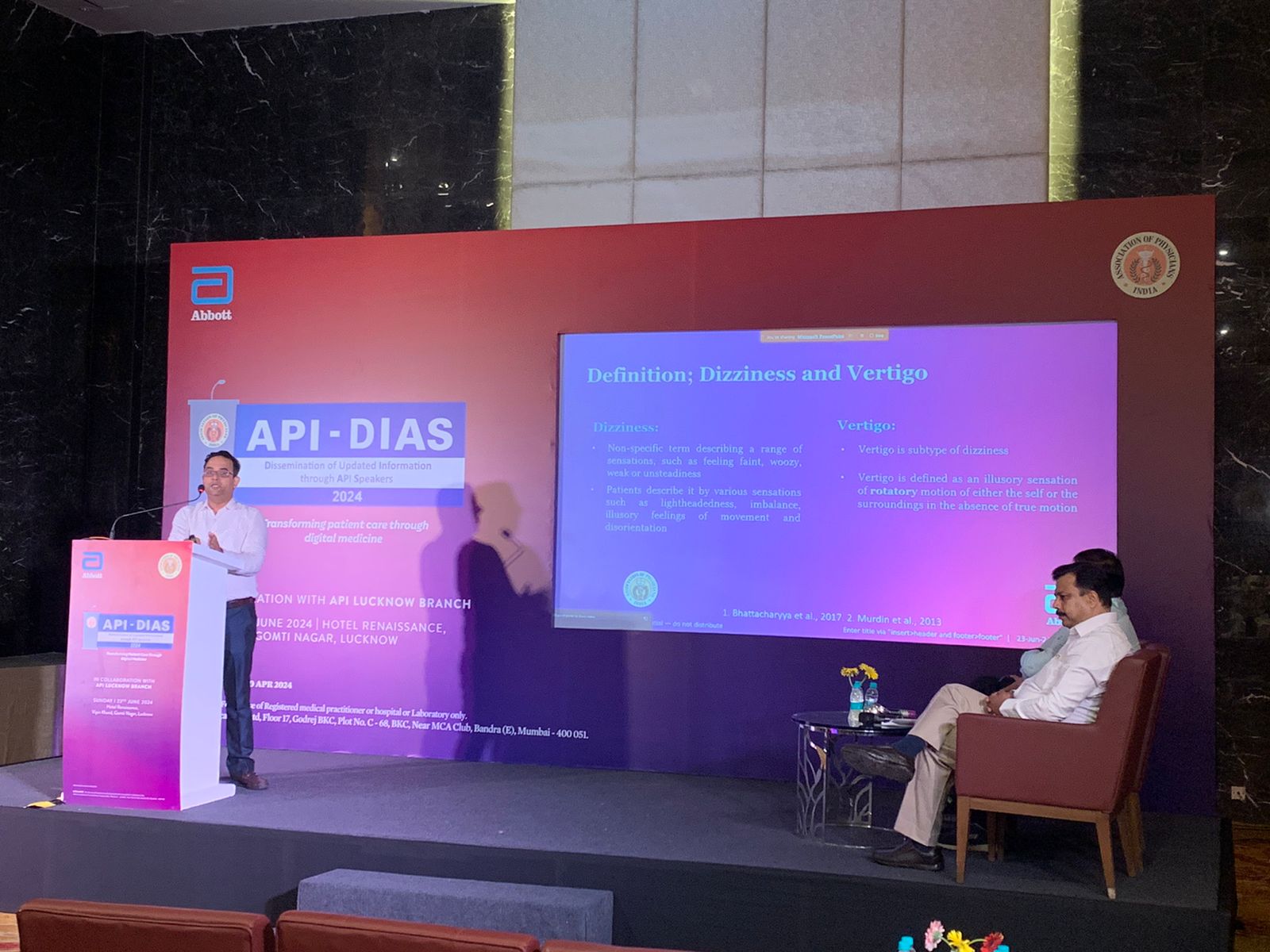 Dr. Ritwiz Bihari delivering a keynote on epilepsy advances