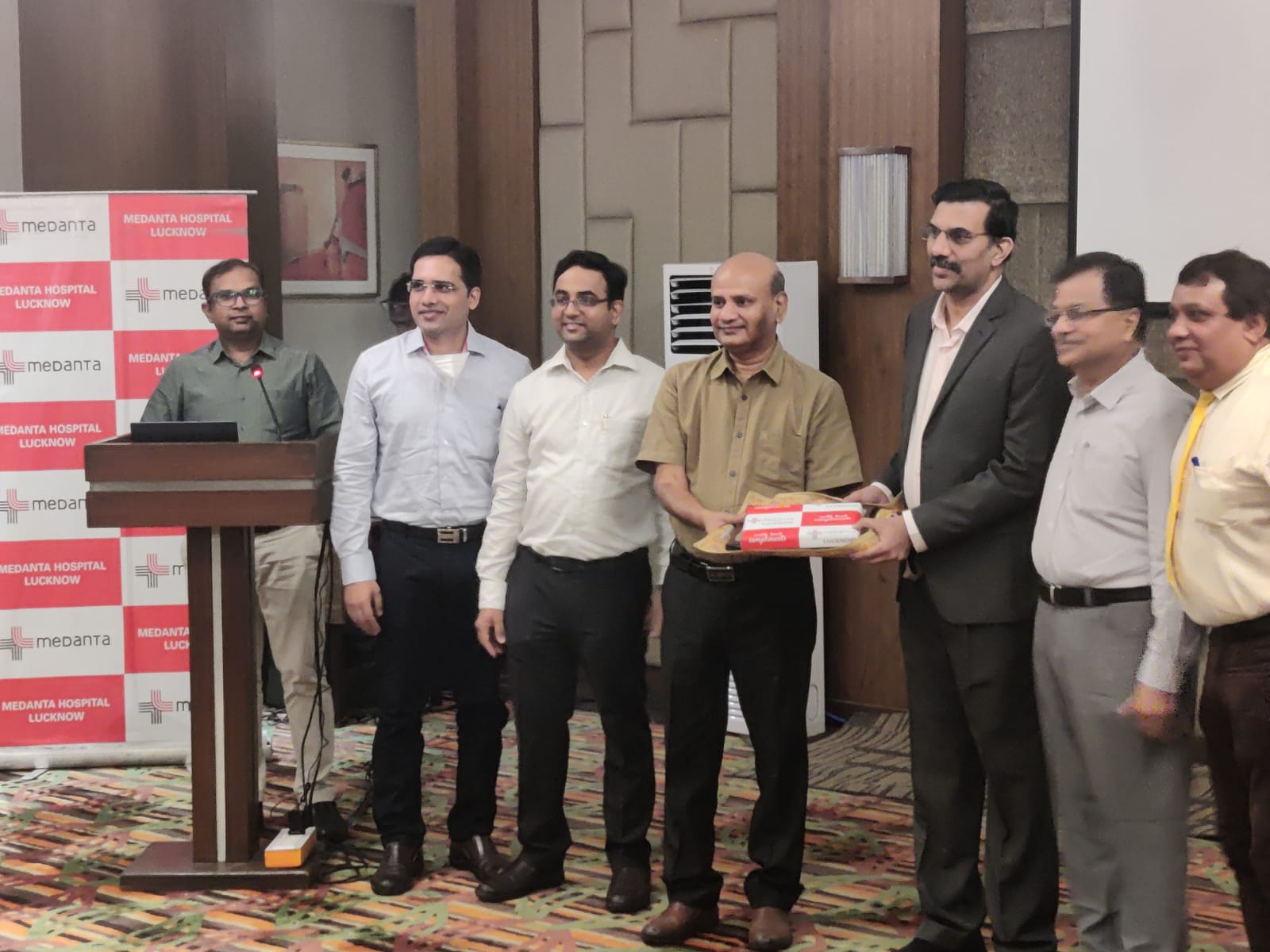Dr. Ritwiz Bihari speaking at a CME event