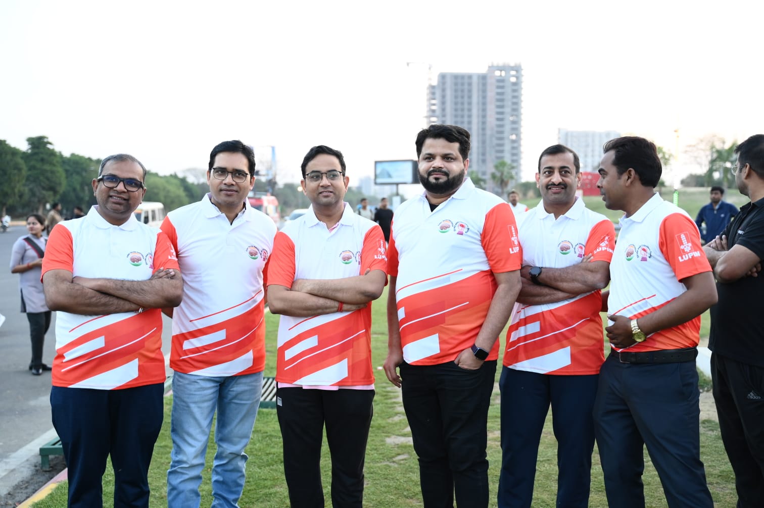 Participants in a stroke awareness marathon
