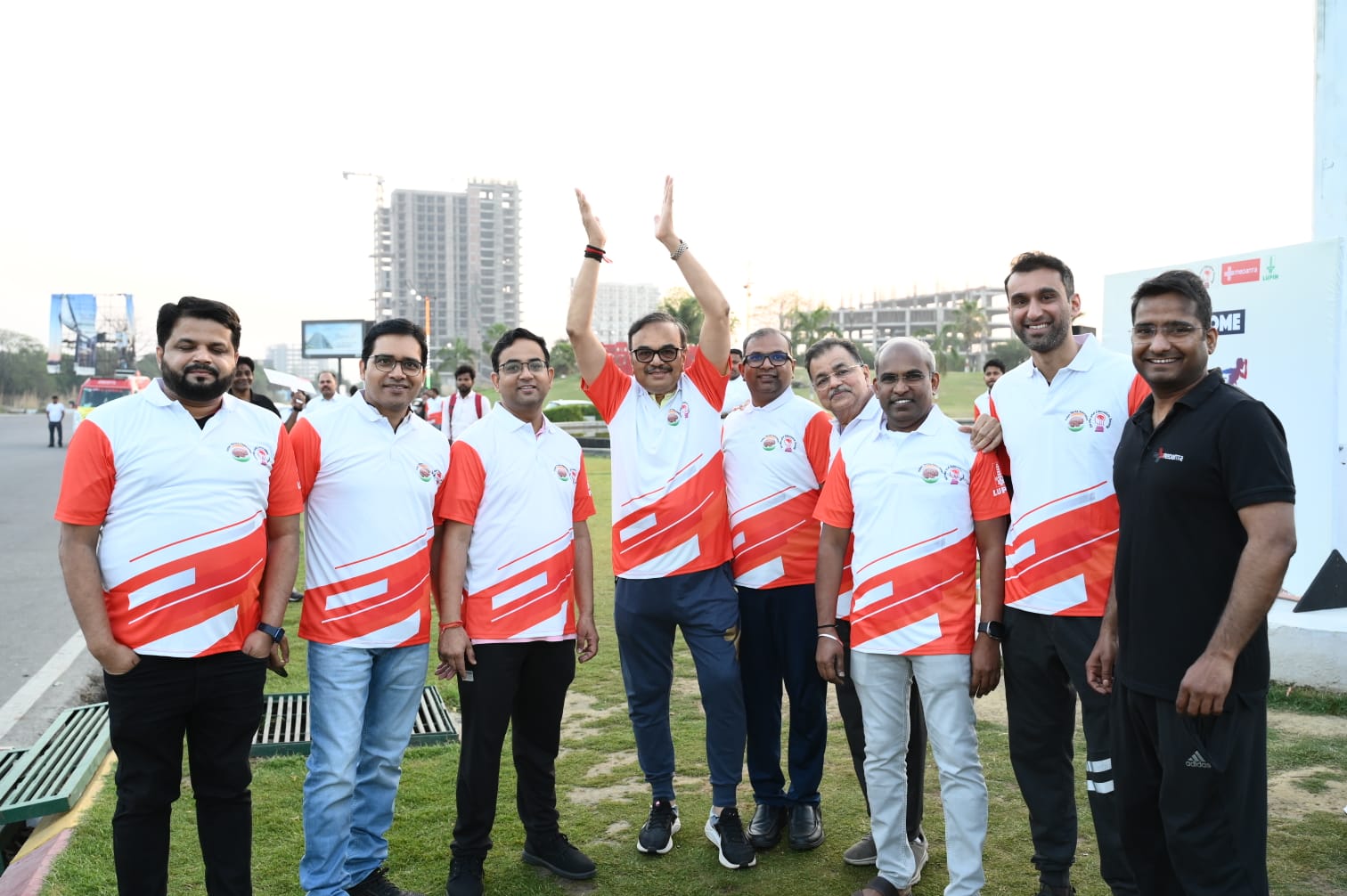 Participants in a stroke awareness marathon