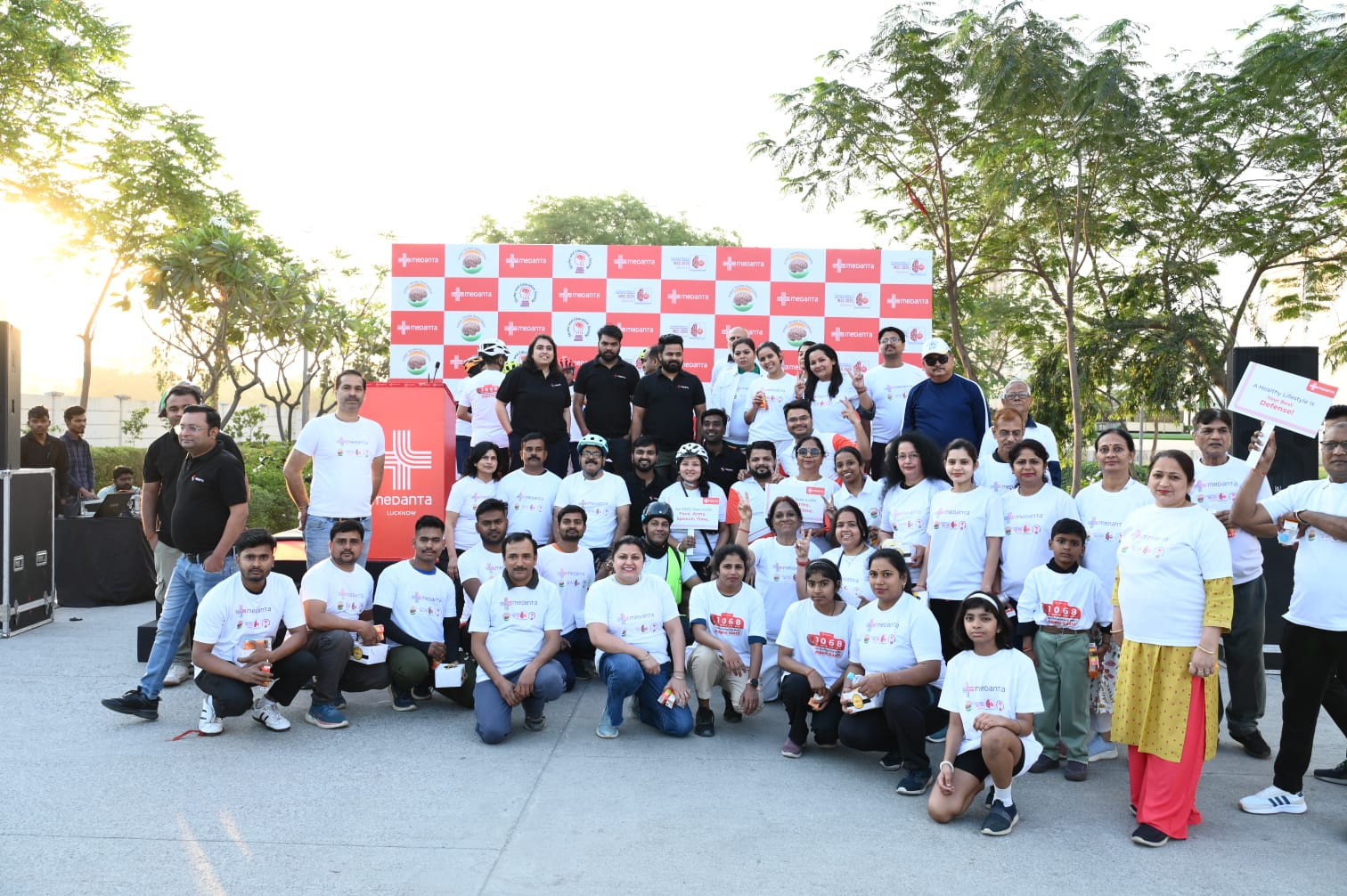 Participants in a stroke awareness marathon