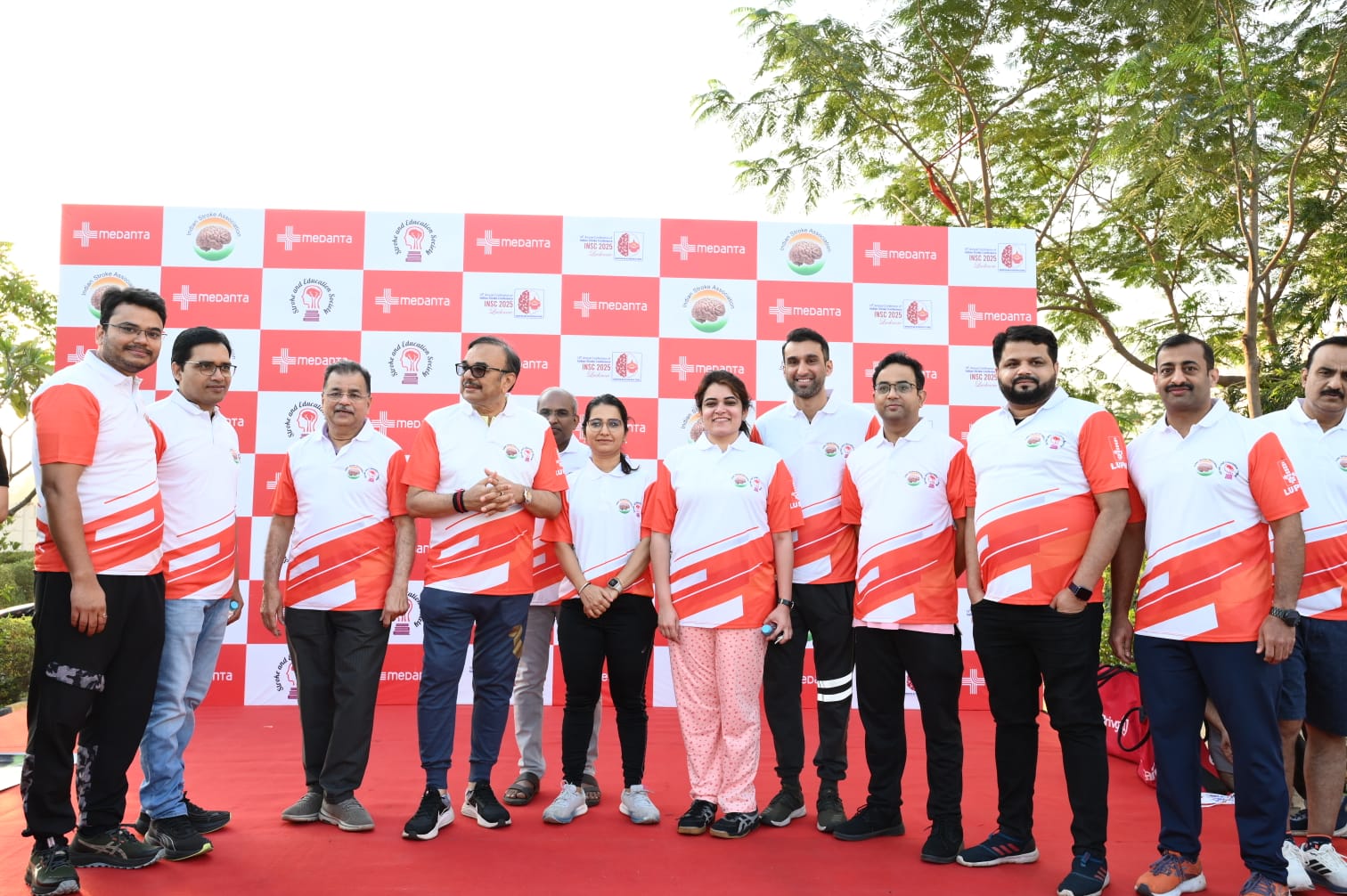 Participants in a stroke awareness marathon