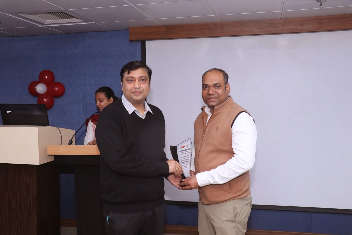 Second award ceremony moment at the workshop