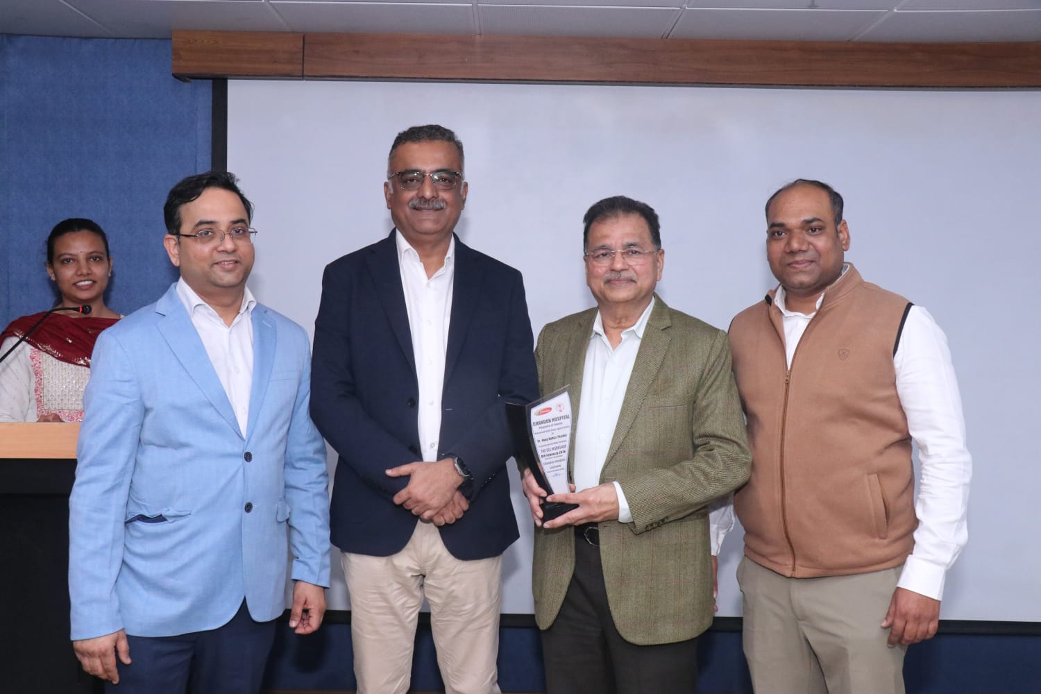 Guest felicitation ceremony during the workshop