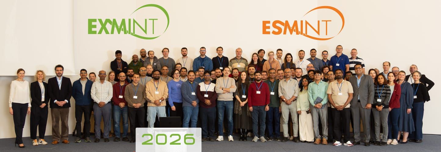 Group photograph from EXMINT 8.2 and ESMINT 2026 in Prague featuring participants and faculty