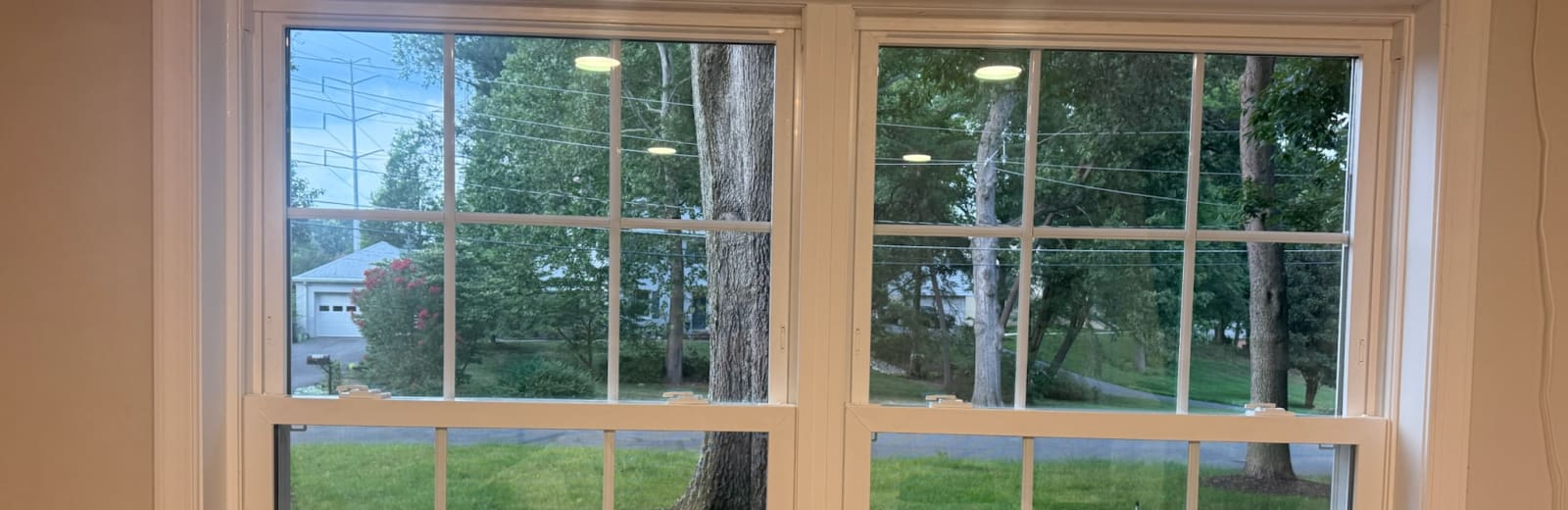 Freshly installed windows and interior trim by Forging Solutions