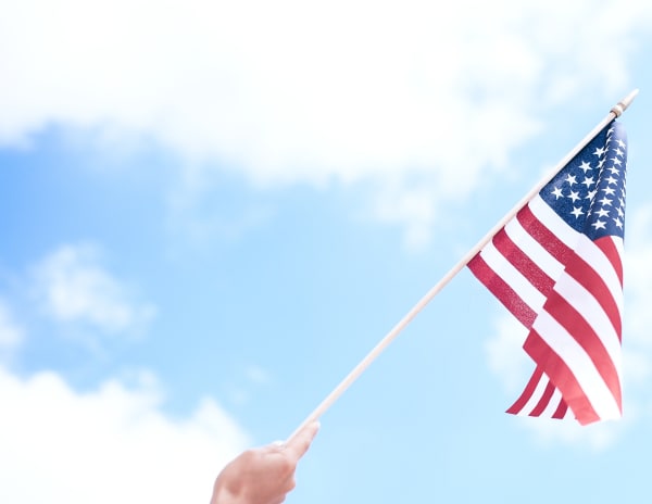 American flag - locally owned and operated