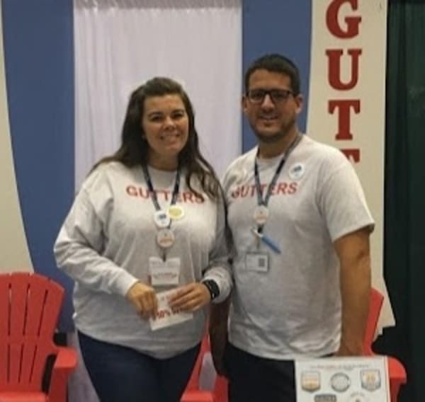 Adam and Misty Bussey, owners of Blue River Gutters