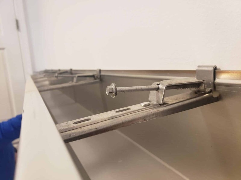 Seamless gutter close-up showing continuous construction