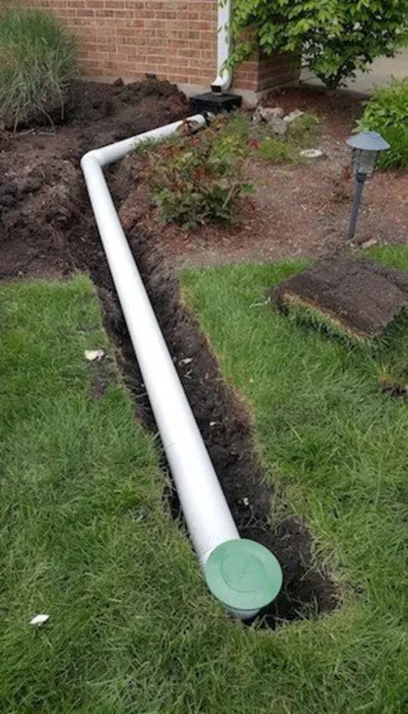 Underground drain installation in North Alabama