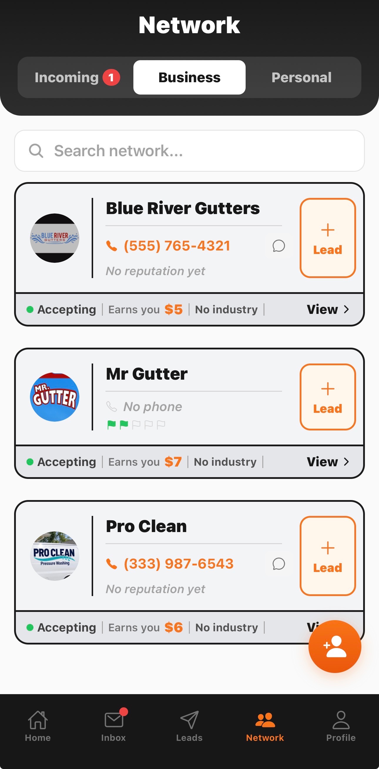 ReferVo Dashboard - Track referral fees and manage your business referral network