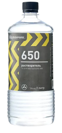 Растворитель 650  ТУ 2319-003-52474210-2003 в таре объёмом 1 л 12 шт в упаковке торговой марки Одуванчик купить оптом у производителя компании Восход по выгодной цене с доставкой в регионы России