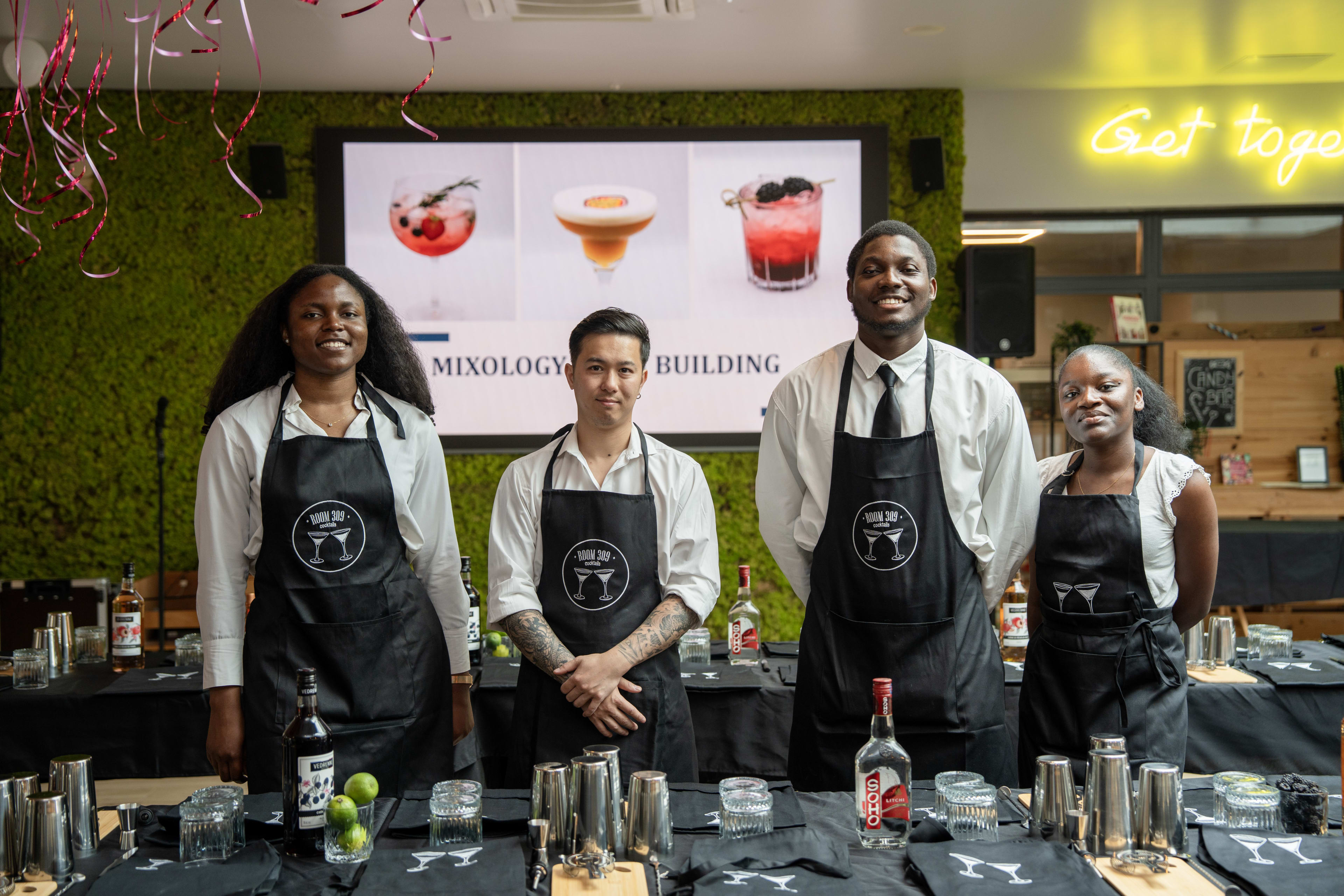 Portrait du service cocktails de la soirée
