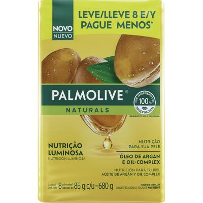 Sabonete Palmolive Naturals Nutrição luminosa Pack com 8x85g