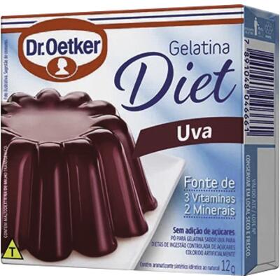 Gelatina Dr. Oetker Diet Uva Caixeta com 12g