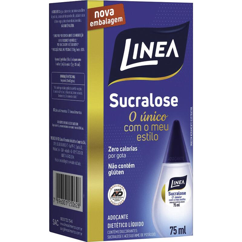 Adoçante Líquido Sucralose Linea Frasco com 75ml
