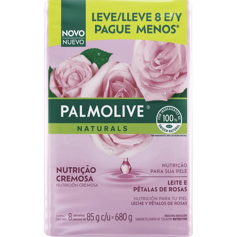 Sabonete Palmolive Naturals Nutrição Cremosa Pack com 8x85g