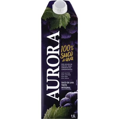 Suco Integral de Uva Aurora Tinto TP com 1,5L