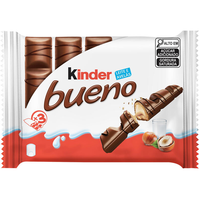 Chocolate Ferrero Kinder Bueno T3 Pacote com 3 unidades