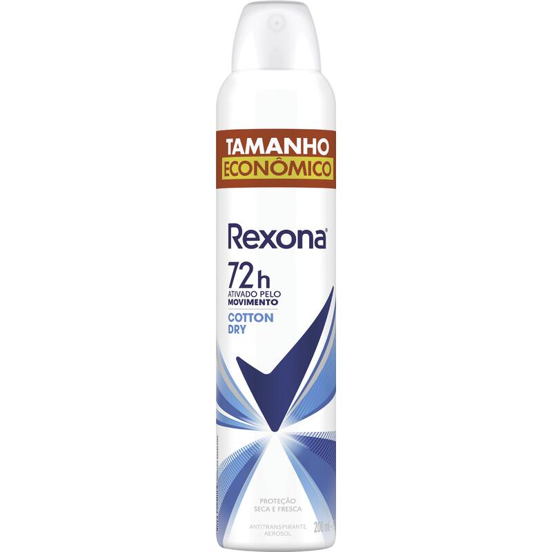 Desodorante Aerossol Rexona Cotton dry Frasco com 200ml