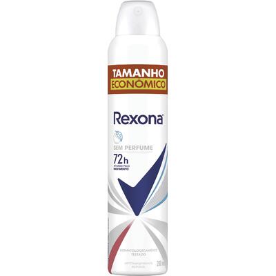 Desodorante Aerossol Rexona Sem perfume Frasco com 200ml