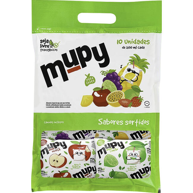 Alimento À Base de Soja Mupy Misto Pacote com 10x200ml