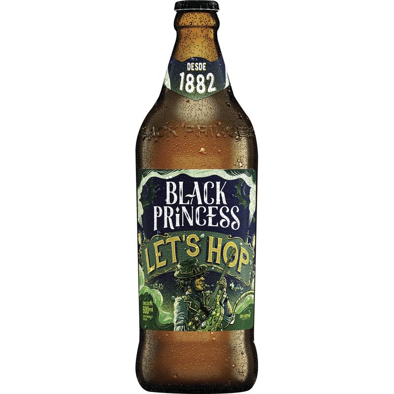 Cerveja Black Princess Let's Hop Garrafa com 600ml