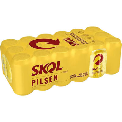 Cerveja Skol Pack com 18x350ml