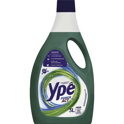 Lava Roupas Líquido Ypê Power ACT Frasco com 3L