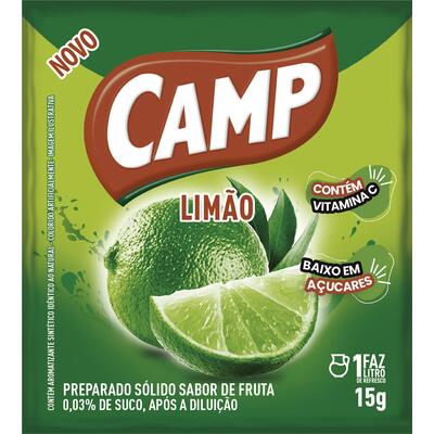 Refresco em Pó Camp Limão Envelope com 15g