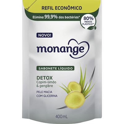 Sabonete Líquido Monange Detox Refil com 400ml
