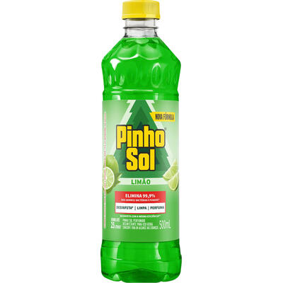 Desinfetante Pinho Sol Perfumado Limão Frasco com 500ml