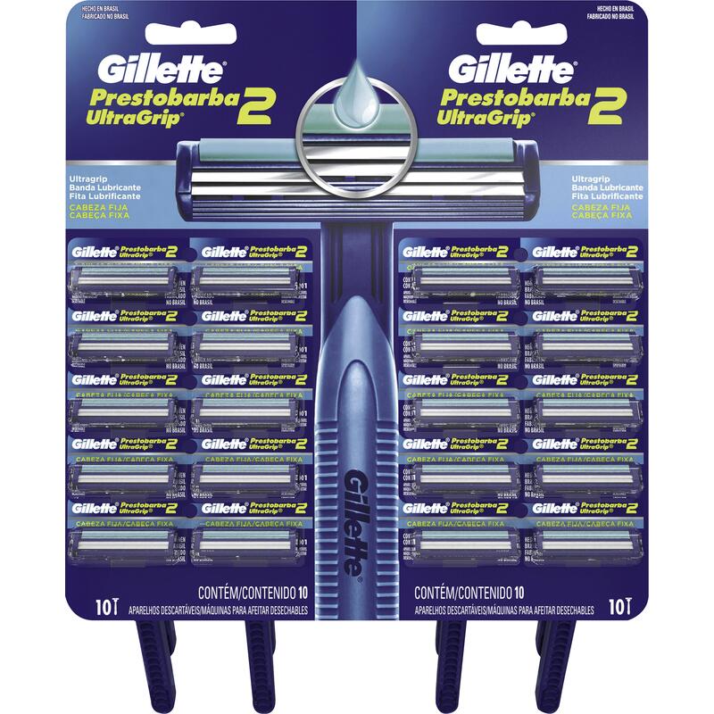 Aparelho de Barbear Gillette Prestobarba 2 UltraGrip Blister com 2 unidades