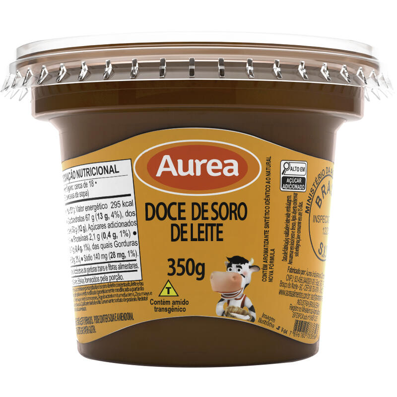 Doce Cremoso Aurea Soro de Leite Pote com 350g