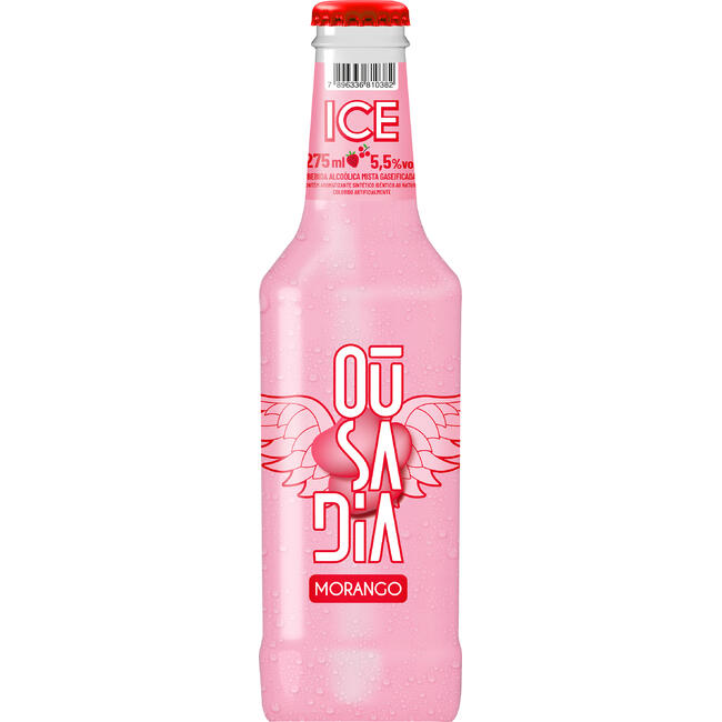 Bebida Alcoólica Mista Ousadia Ice Morango Long Neck com 275ml