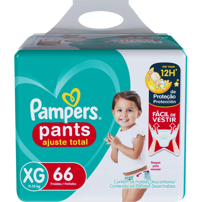 Fralda Descartável Pampers Pants XG Pacote com 66 unidades