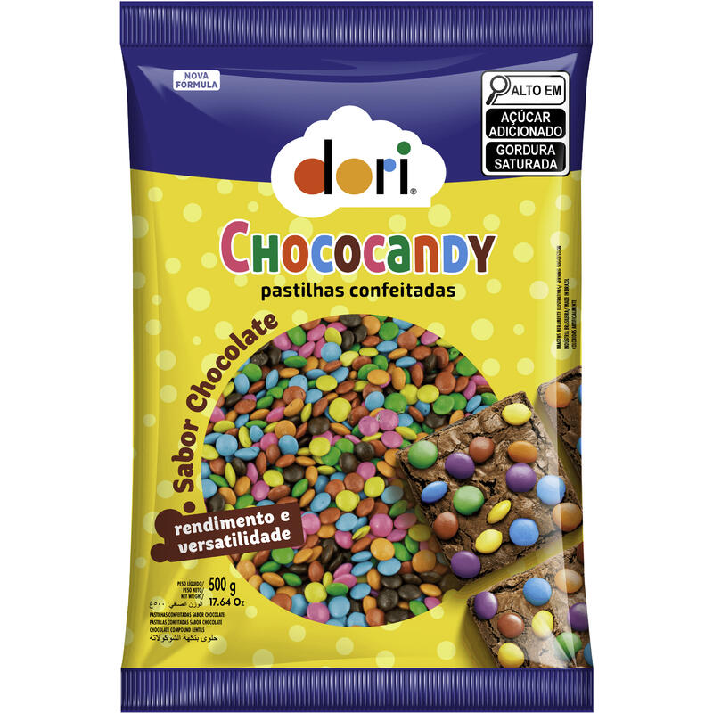 Confeito de Chocolate Chococandy Pacote com 500g