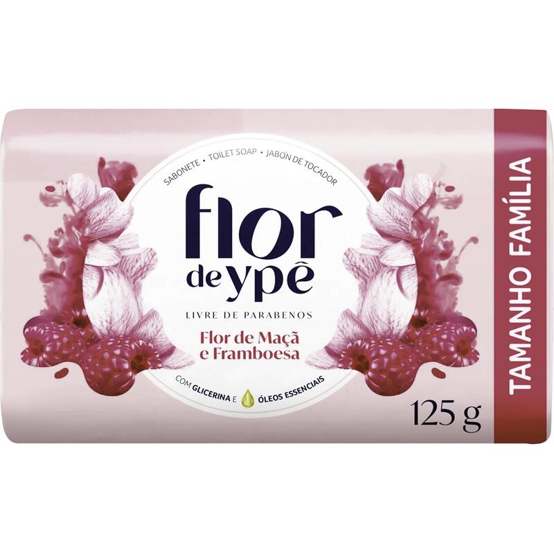 Sabonete Flor de Ypê Flor de Maçã e Framboesa Unidade com 125g