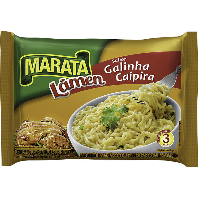 Macarrão Instantâneo Maratá Galinha Caipira Pacote com 74g
