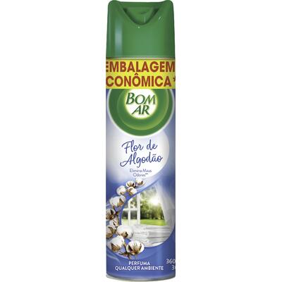 Desodorizador Aerossol Bom Ar Flor de algodão Tubo com 360ml