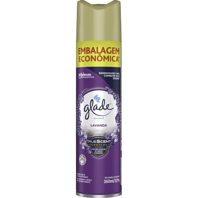 Desodorizador Aerossol Glade Lavanda Tubo com 360ml