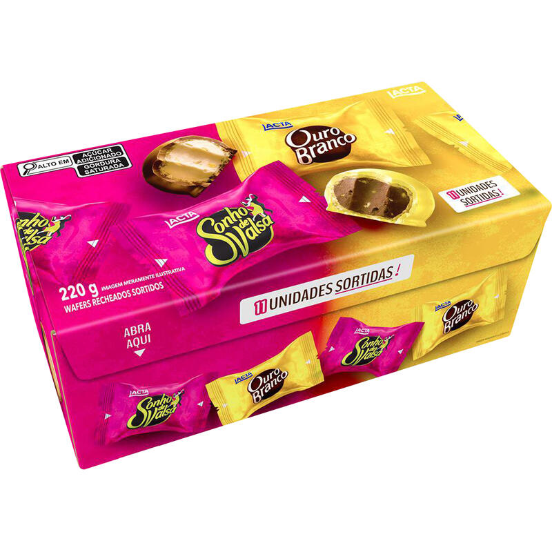 Chocolate Ouro Branco e Sonho de Valsa Caixa com 220g