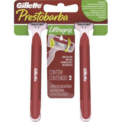 Aparelho Prestobarba Gillette Ultragrip Feminino Blister com 2 unidades