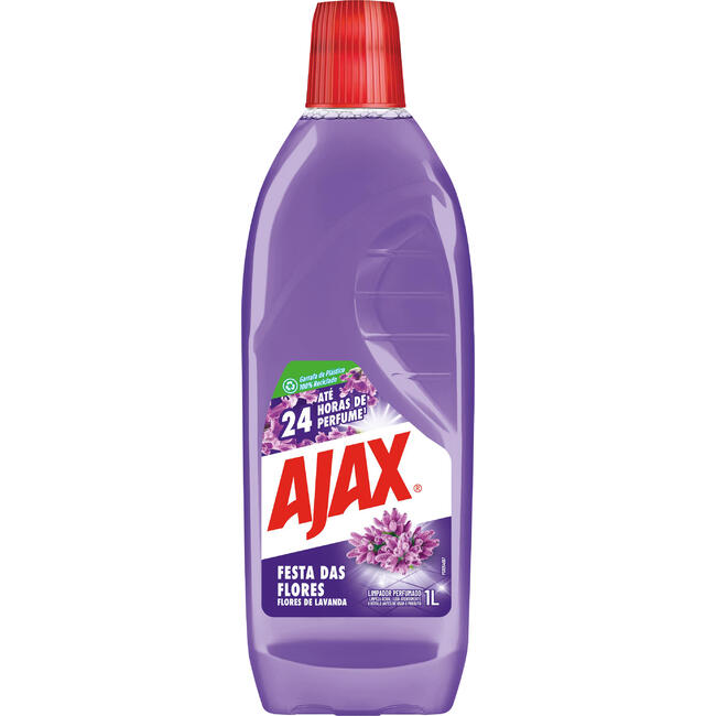 Limpador Ajax Flores de Lavanda Frasco com 1L
